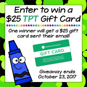 Giveaway Blog Post by Teacher Gameroom