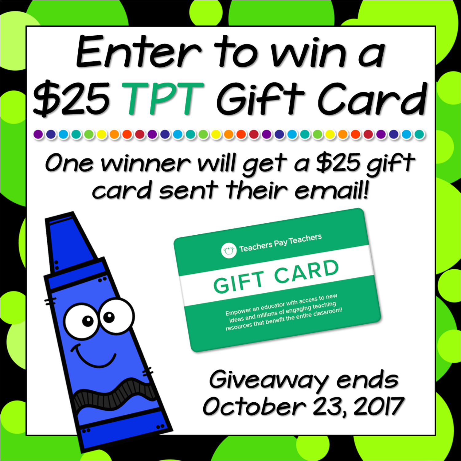  25 TPT Gift Card Giveaway Teacher Gameroom