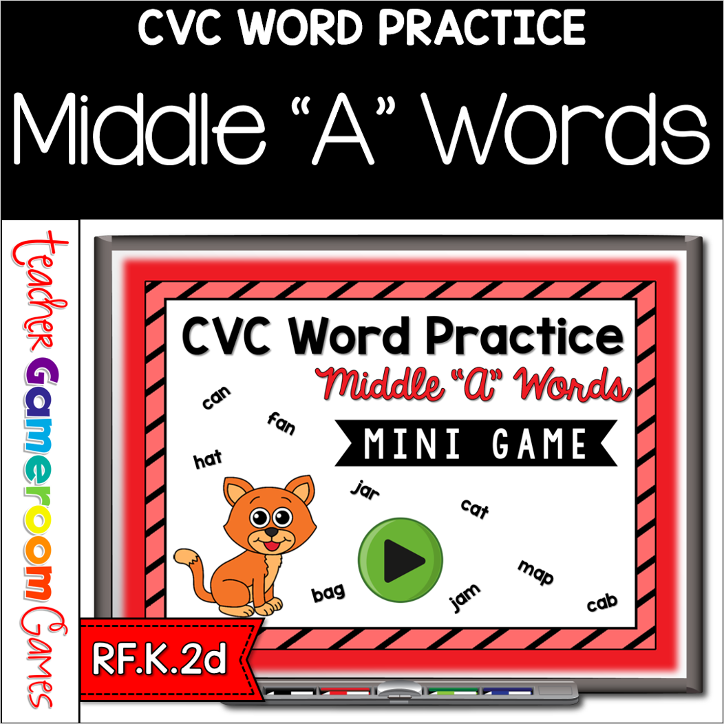 CVC Middle A Practice Mini Game CVC Middle A Practice Mini Game Cover