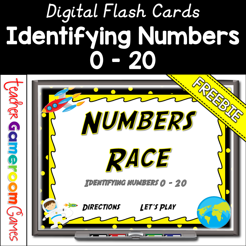 Freebie Identifying Numbers 0 20 Flash Card Powerpoint Cover