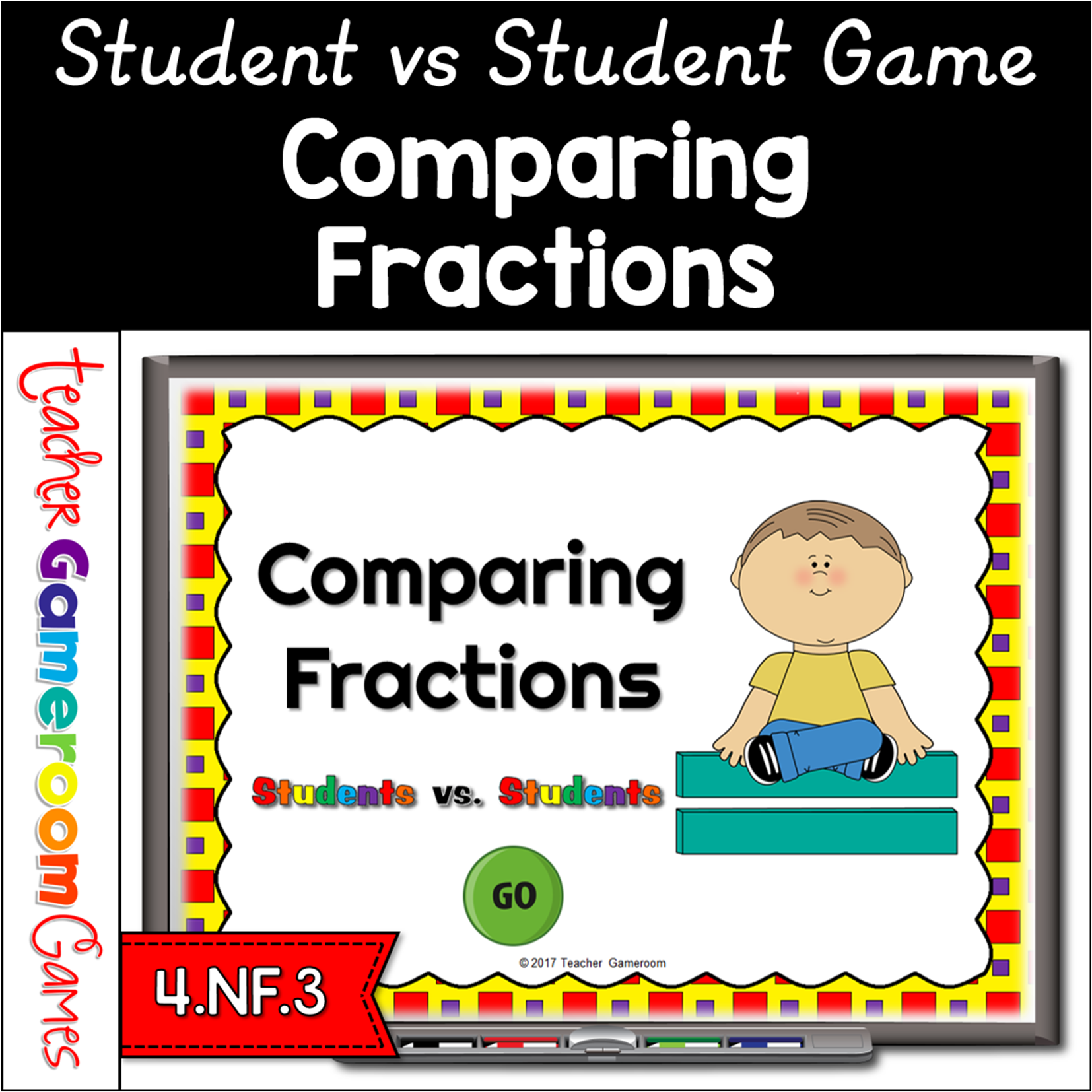 Comparing Fractions Student Vs Student Powerpoint Game Cover