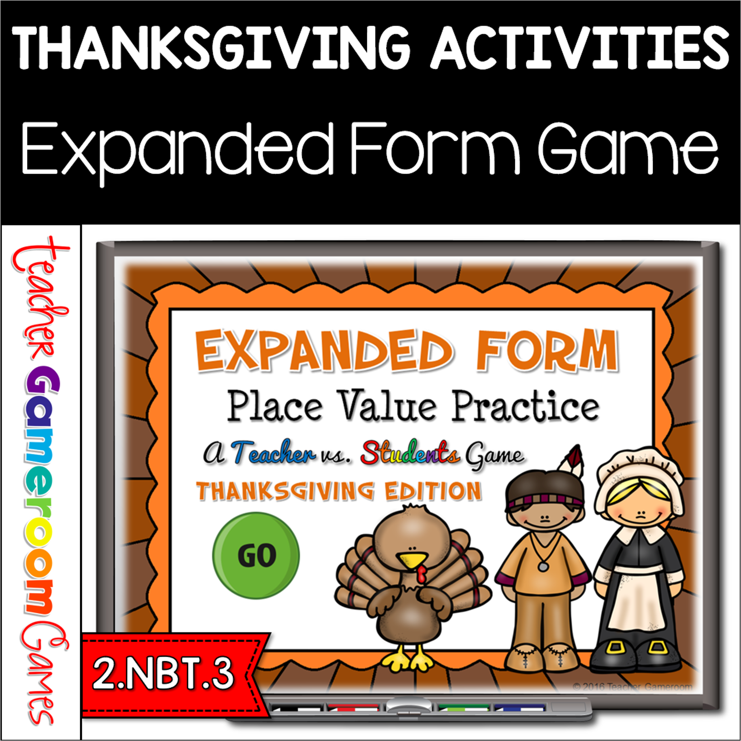 Expanded Form Practice Thanksgiving Teacher Vs Student Powerpoint Game Cover