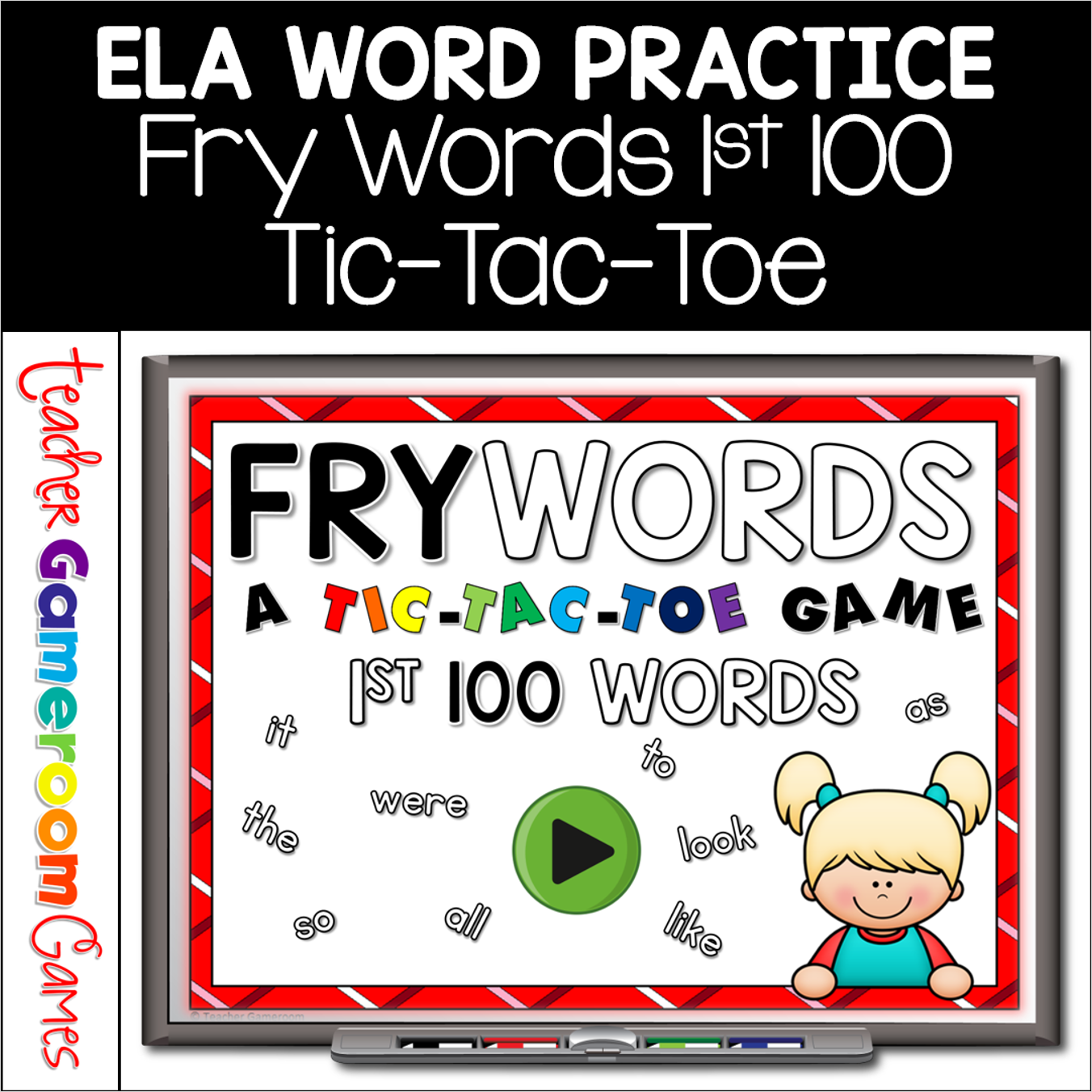 Fry Words Tic Tac Toe Set 1st 100 Words Cover