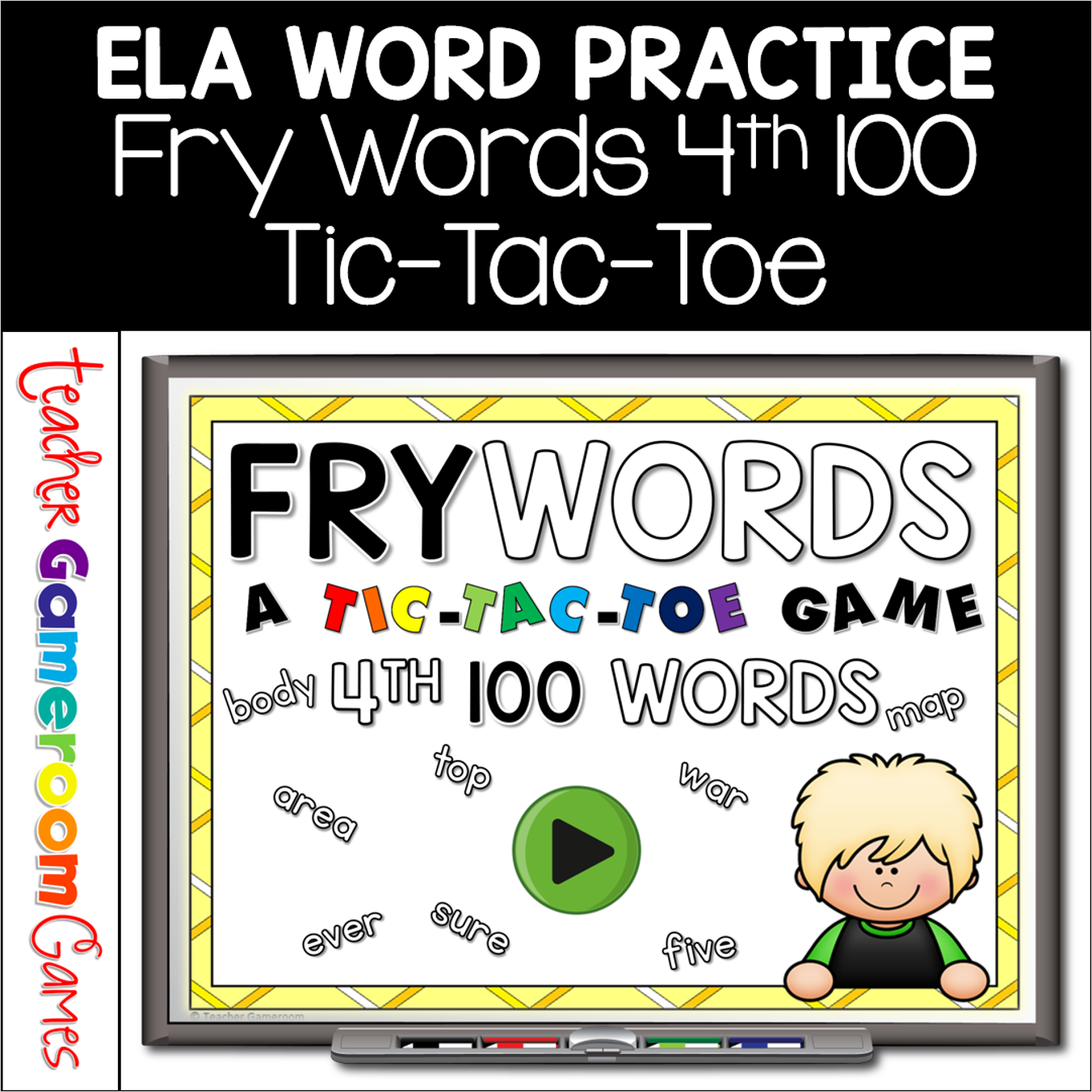 Fry Words Tic Tac Toe Set 4th 100 Words Cover