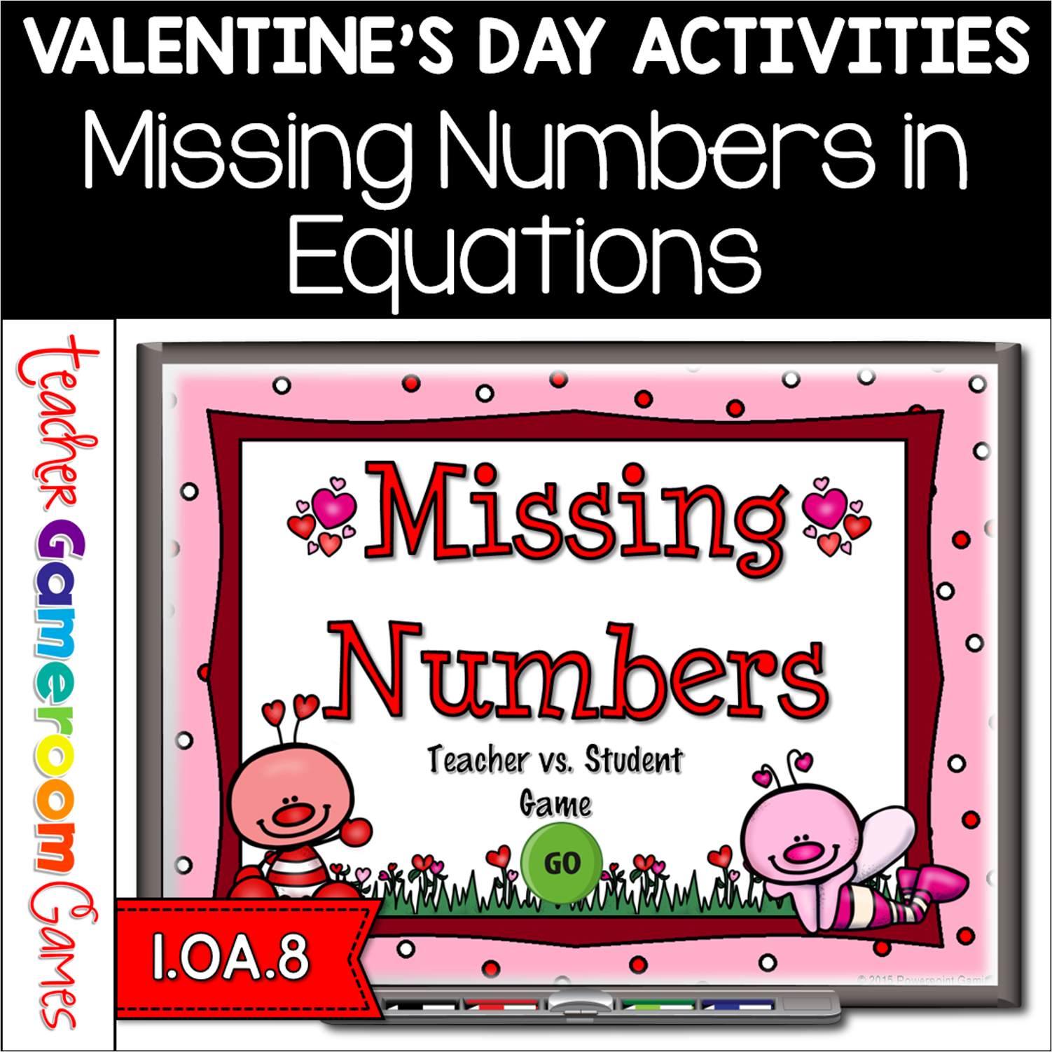 Missing Numbers In Addition Valentines Day Teacher Vs Student Powerpoint Game Cover