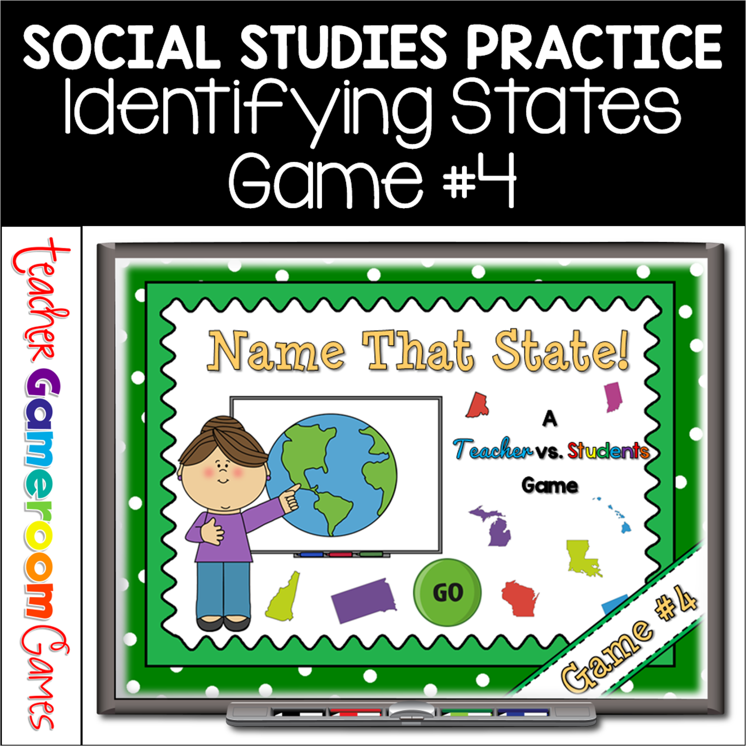 Name That State Identifying States Powerpoint Game 4 Cover