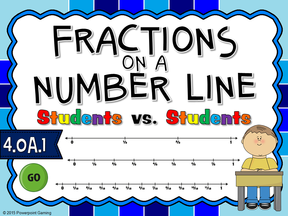 Fractions on Number Line Student vs Student Game