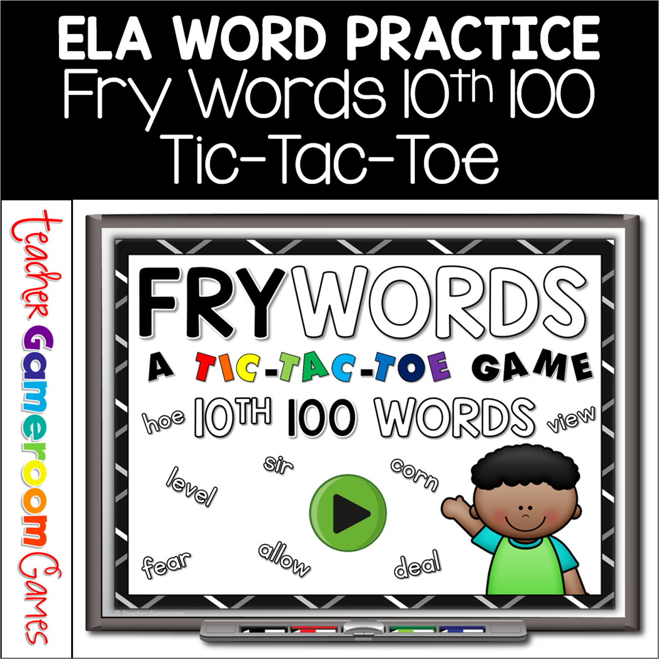 Fry Words Tic Tac Toe Set 10th 100 Words Cover