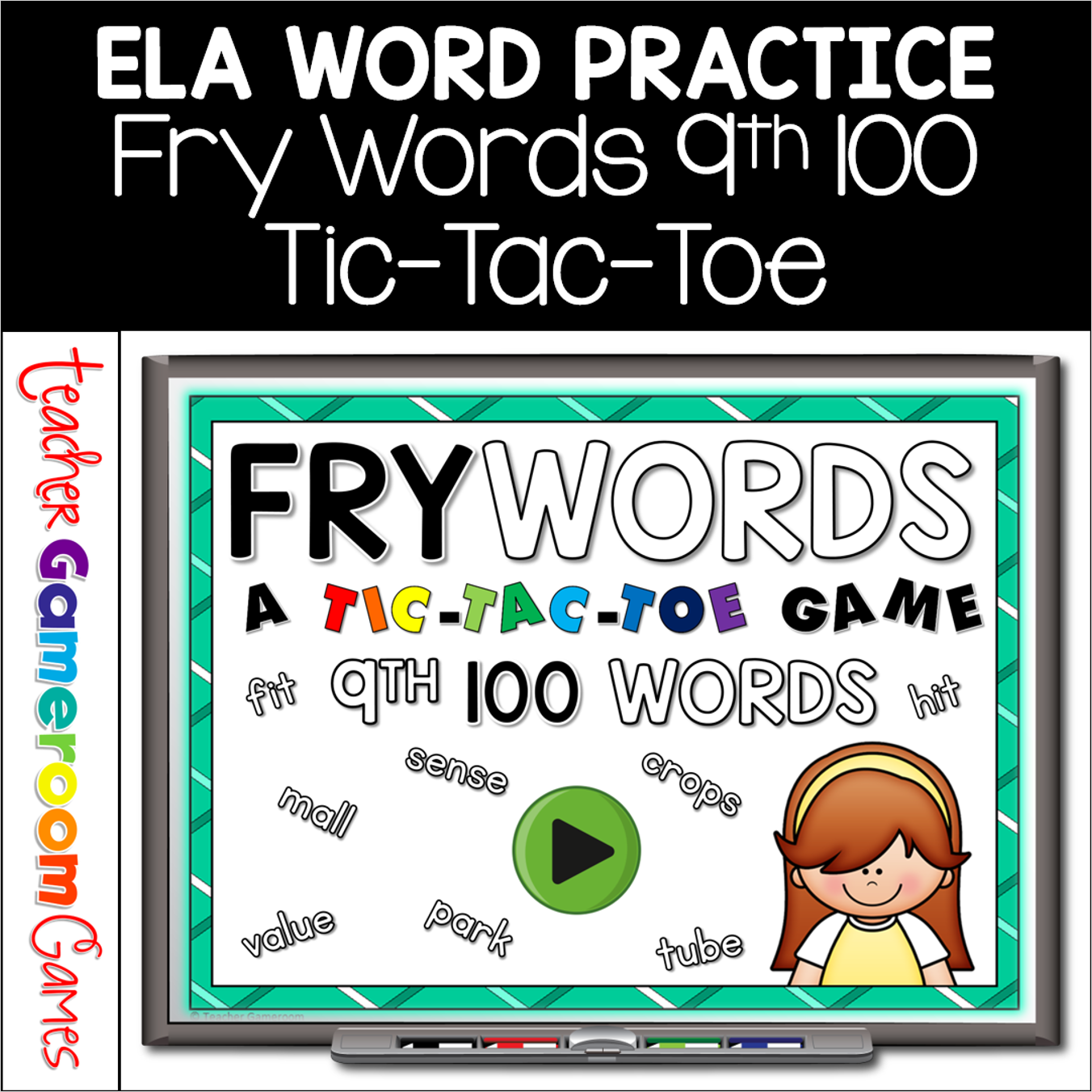 Fry Words Tic Tac Toe Set 9th 100 Words Cover