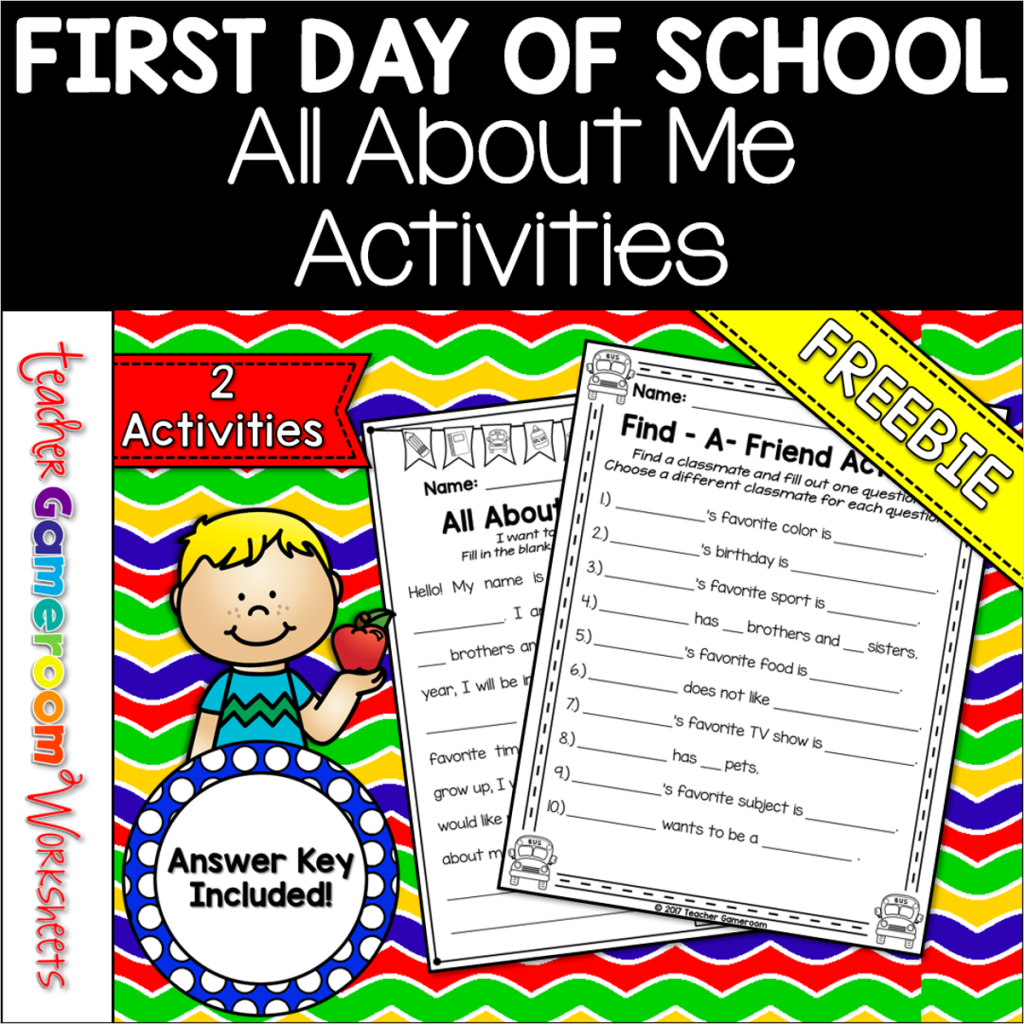 All About Me Cover Teacher Gameroom All about me cover teacher gameroom