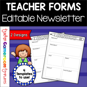 Classroom Newsletter by Teacher Gameroom 5