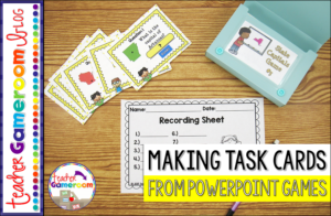 How to make Task Cards from a Powerpoint Game