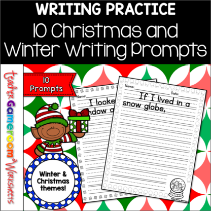 5 Easy Writing Prompts for December - Teacher Gameroom