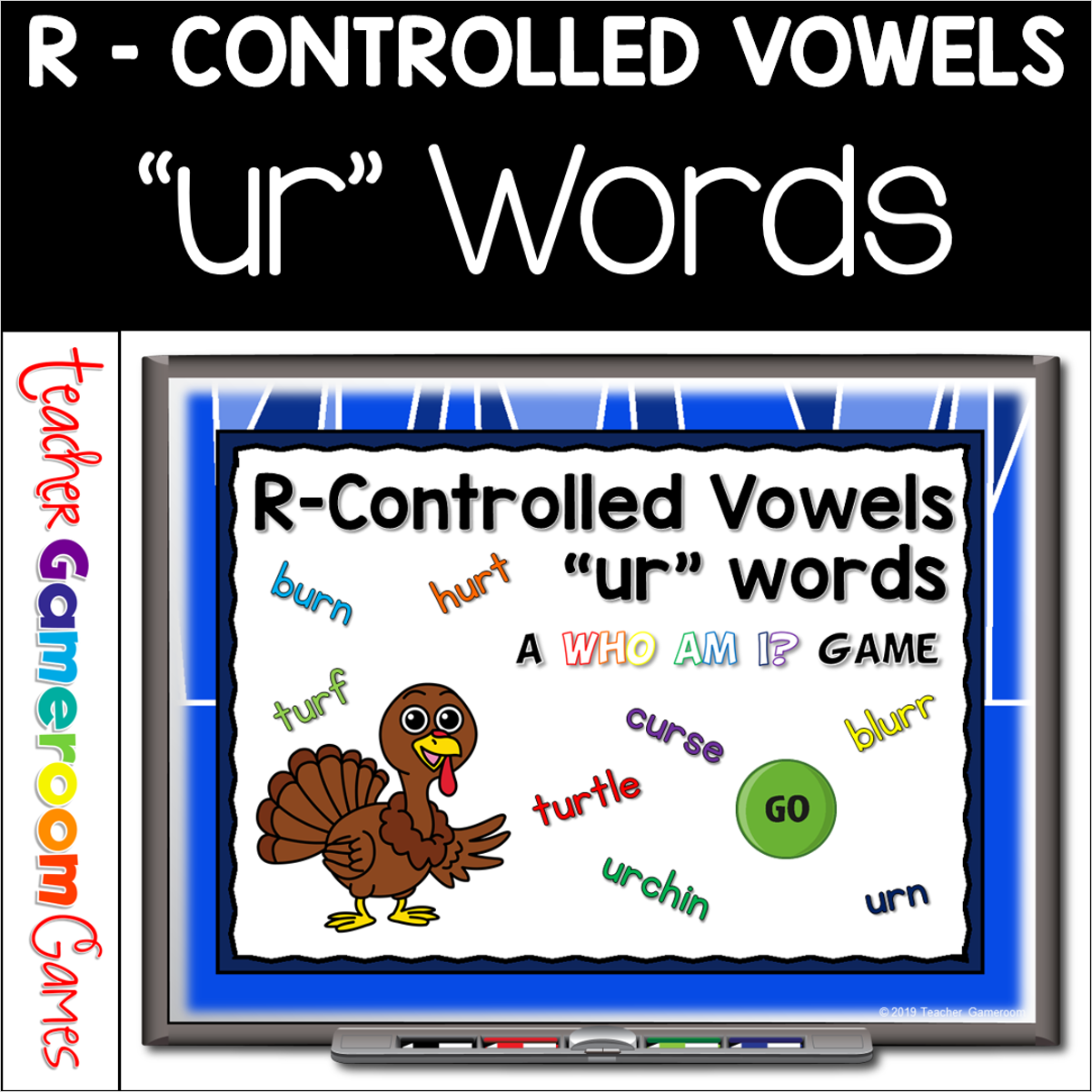 R Controlled Vowels UR Words Who Am I Powerpoint Game Cover