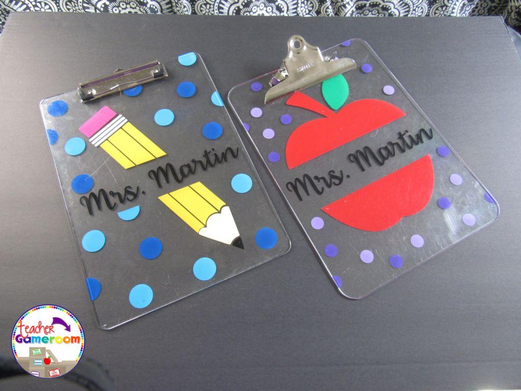 DIY Teacher Clipboards - 2 teacher clipoards