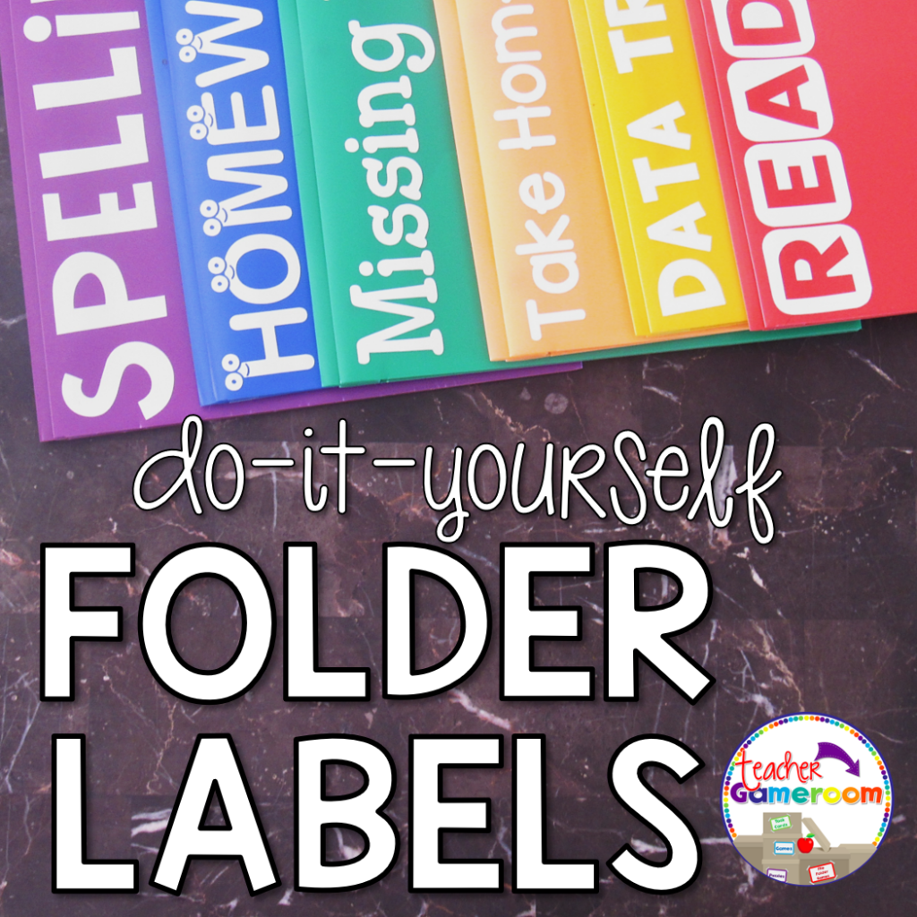 Do It Yourself Folders - Labels