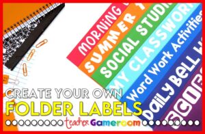 Easy, Attractive Folder Labels for Any Successful Classroom