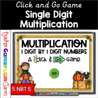 1 Digit by 1 Digit Multiplication Powerpoint Game | Single Digit Multiplication