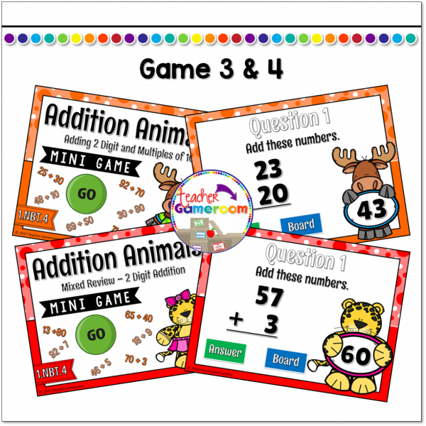 2 Digit Addition Digital Mini Game Bundle - Image 3