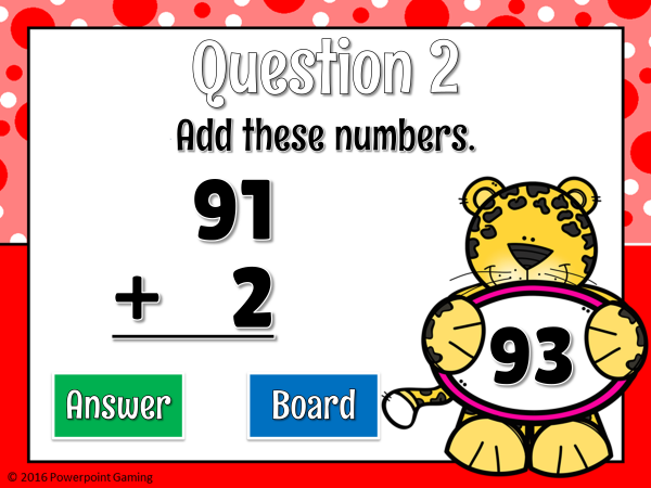 2 Digit and 1 Digit with No Regrouping Addition Digital Mini Game