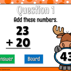 2 Digit and Multiples of 10 Addition Digital Mini Game