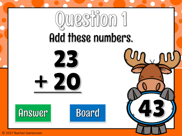 2 Digit and Multiples of 10 Addition Digital Mini Game