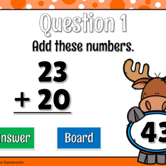 2 Digit and Multiples of 10 Addition Digital Mini Game