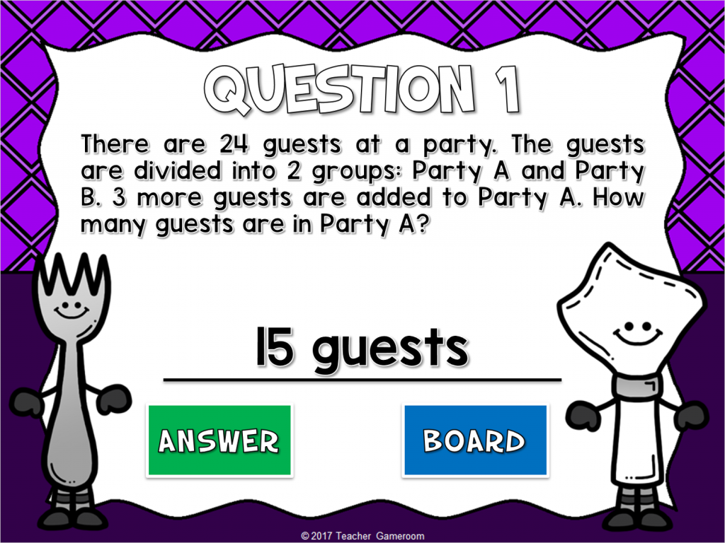 2 Step Word Problems Addition Mini Powerpoint Game - Teacher Gameroom
