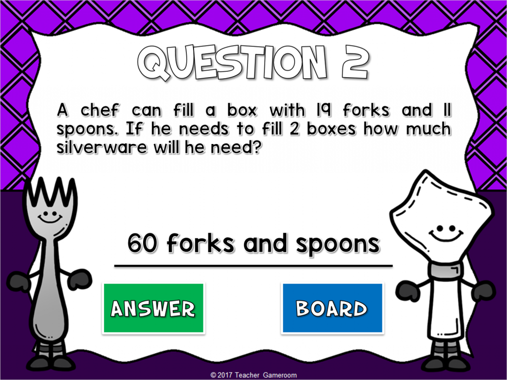 2 Step Word Problems Addition Mini Powerpoint Game - Teacher Gameroom