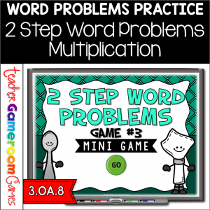 2 Step Word Problems Multiplication Mini Powerpoint Game