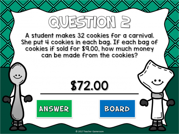 2 Step Word Problems Multiplication Mini Powerpoint Game - Image 4