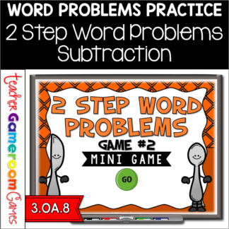 2 Step Word Problems Subtraction Mini Powerpoint Game