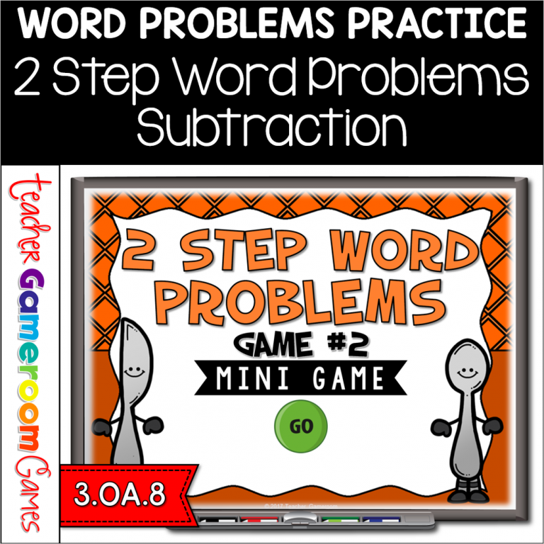 2 Step Word Problems Subtraction Mini Powerpoint Game - Teacher Gameroom