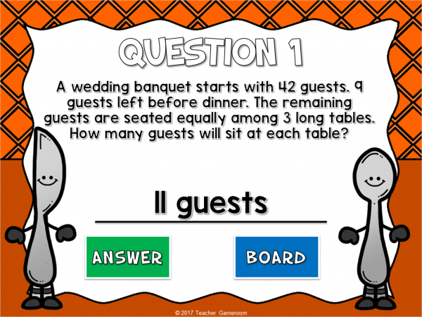2 Step Word Problems Subtraction Mini Powerpoint Game - Image 3