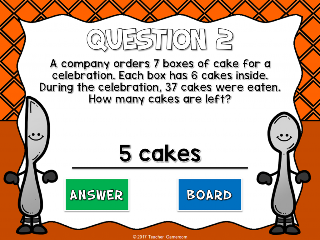 2 Step Word Problems Subtraction Mini Powerpoint Game - Teacher Gameroom