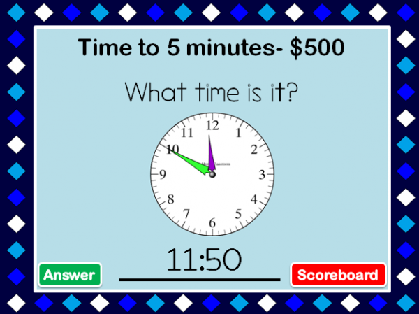 2nd Grade Time Powerpoint Review Game Thumbnail - Image 4