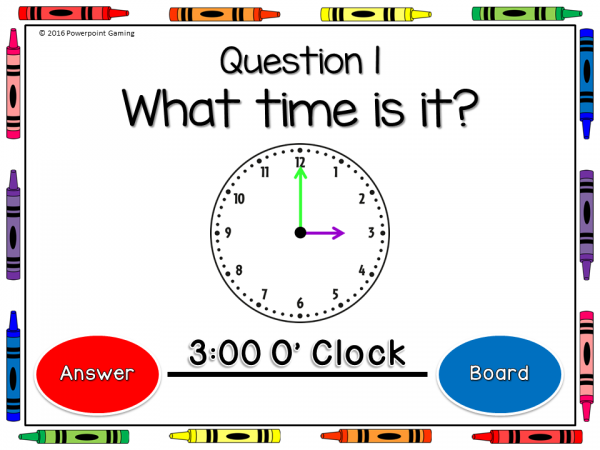 2nd Grade Time Student vs Student Powerpoint Game Thumbnail - Image 3