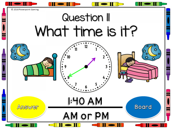 2nd Grade Time Student vs Student Powerpoint Game Thumbnail - Image 4