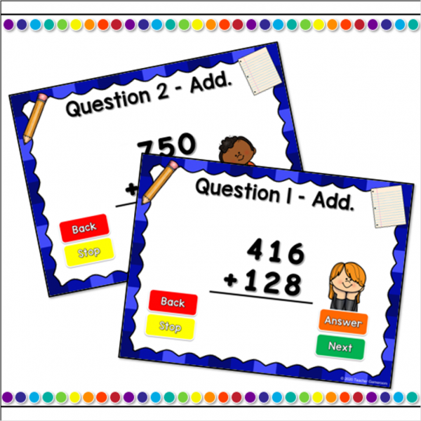 3 Digit Addition with Regrouping Click and Go Game Thumbnail 3 - Image 3
