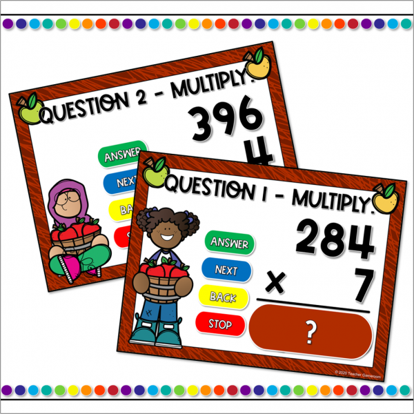 3 Digit by 1 Digit Multiplication Click and Go Powerpoint Game - Image 4