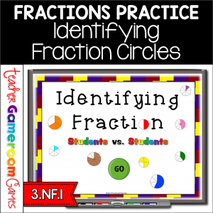 3rd Grade Identifying Fractions Student vs Student PowerPoint Game
