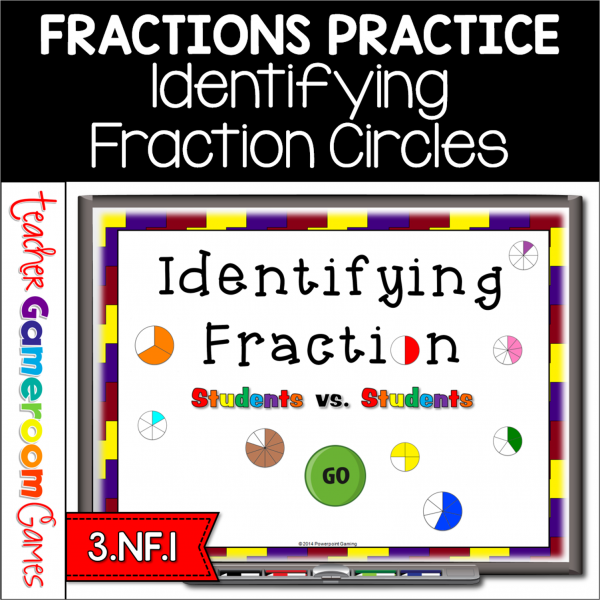 3rd Grade Identifying Fractions Student vs Student PowerPoint Game