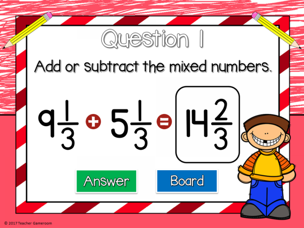 Add and Subtract Mixed Numbers Mini Game - Image 3