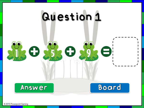 Adding 3 Numbers Practice Student vs Student Powerpoint Game - Image 3