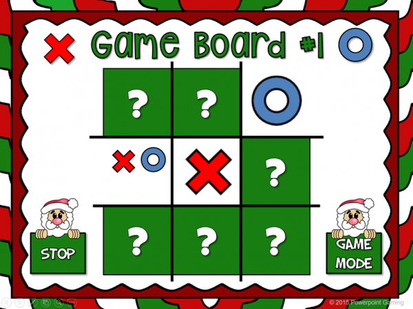 Adding Fractions Christmas Tic-Tac-Toe Powerpoint Game - Image 2