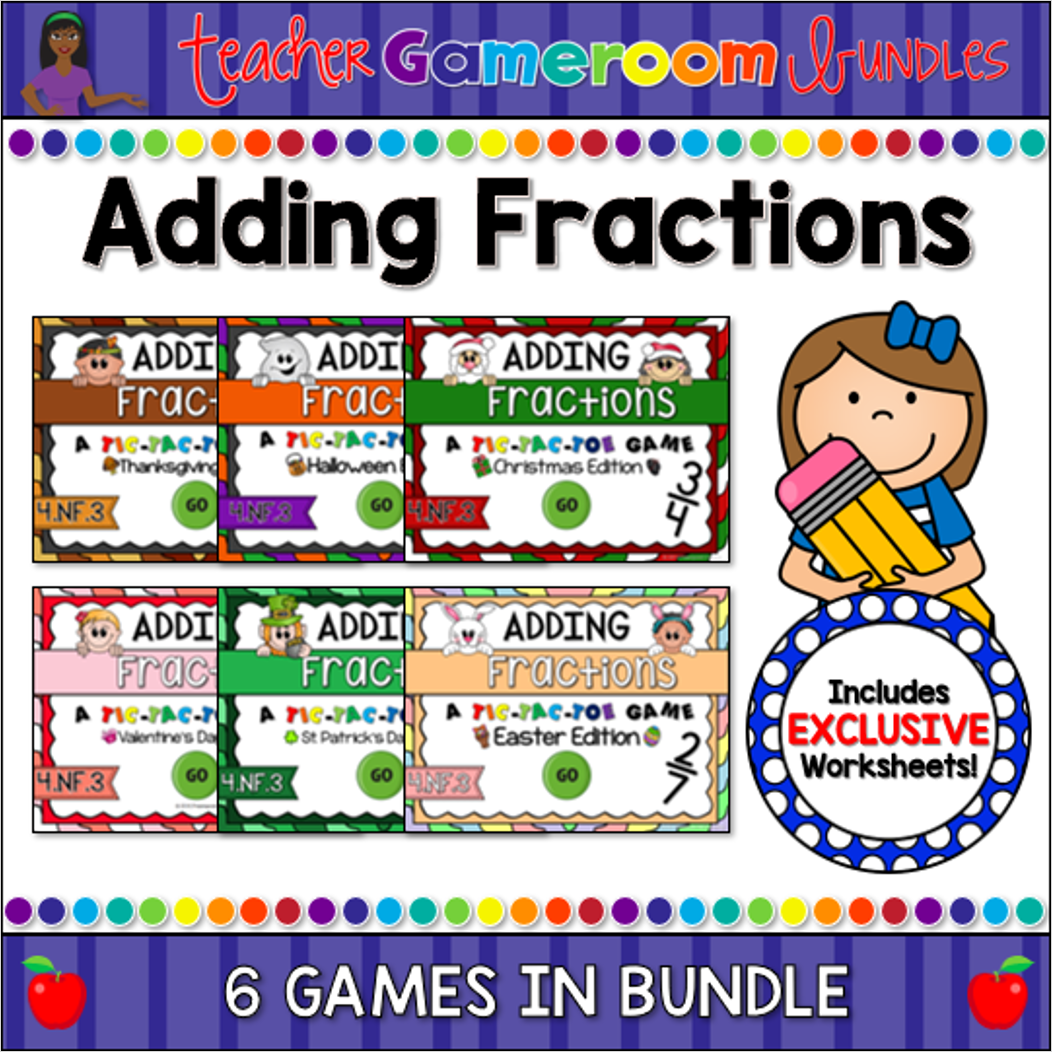 Adding Fractions Holiday Edition Cover 1