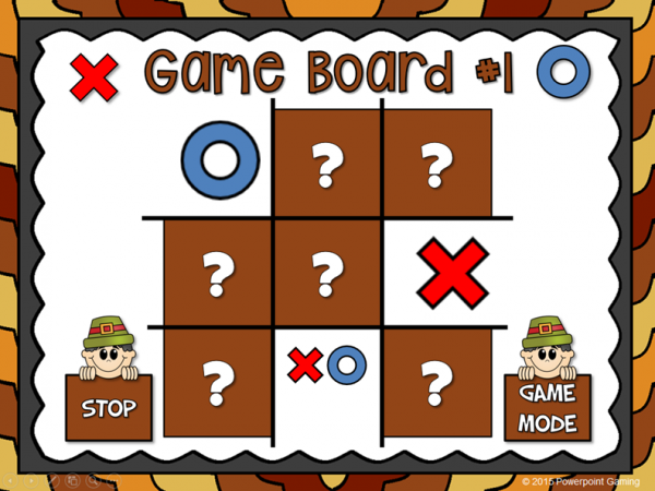 Adding Fractions Thanksgiving Tic-Tac-Toe Powerpoint Game - Image 2