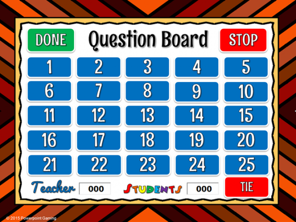 Adding Within 100 Fall Teacher v s Student Powerpoint Game - Image 4