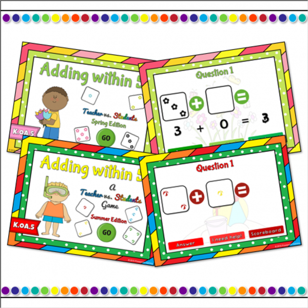 Adding within 5 Seasons Powerpoint Game Bundle - Image 2