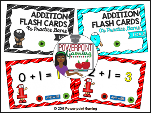 Addition Facts Practice Flash Card Powerpoint Game Set - Teacher Gameroom